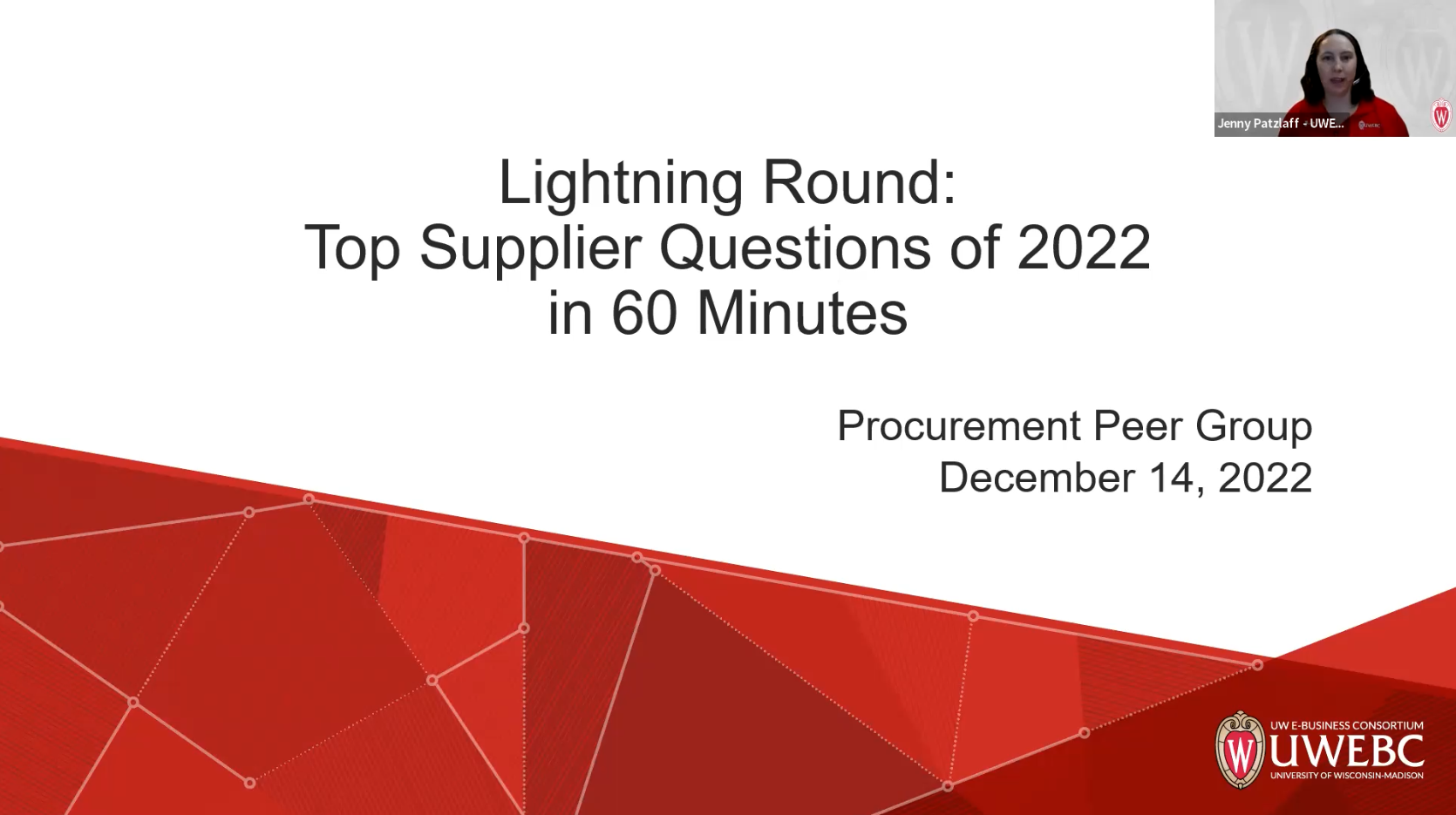 1. UWEBC Presentation:  Lightning Round: Top Supplier Questions of 2022 in 60 Minutes thumbnail